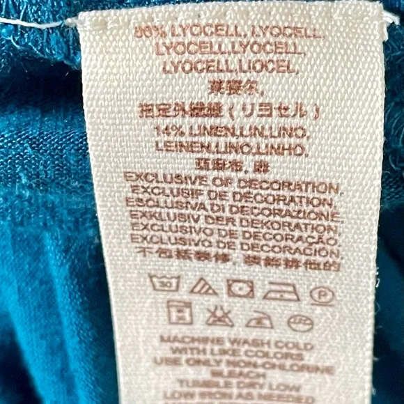 Free People Teal Embroidered Dress Medium - Picture 14 of 16